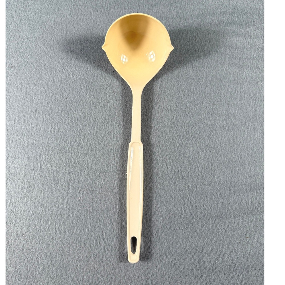 Vintage EKCO USA Nylon Soup Ladle Cream Kitchen Utensil 70s Dishwasher Safe‎